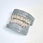 Custom Fit 3D Floral Pattern Design GRILLZ: 925 Sterling Silver (Free Mold Kit, Free Shipping)