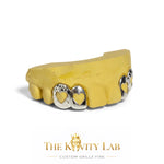 Custom 4pcs Open Hearts, Diamond Cuts: Sterling Silver Grillz (Free Mold Kit)