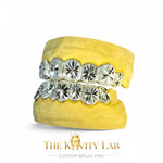 Custom 8pcs Starburst Cuts and Dust Grillz: 925 Sterling Silver (Free Mold Kit)