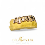 Custom Classic Grillz: 925 Sterling Silver GOLD ROSE PLATED (Free Mold Kit)