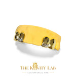 Custom 4pc White Diamond Cuts Grillz: 925 Sterling Silver (Free Mold Kit)