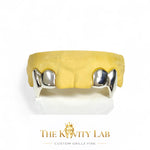 Custom 4pcs Supper Long Fangs Grillz: 925 Sterling Silver (Free Mold Kit)