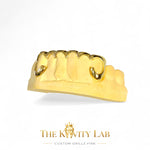 Custom 6pc Curved Front Bar Style Grillz: 925 Sterling Silver (Free Mold Kit)
