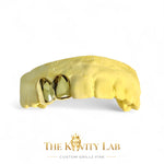 Custom 2pc Plain Jane Soild Grillz: 925 Sterling Silver (Free Mold Kit)