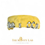 Custom 8pc Gap Filler x Open Hearts and Diamond Cut Grillz: 925 Sterling Silver (Free Mold Kit)