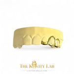 Custom 3pcs Classic Solid x Curved Tip Grillz: 925 Sterling Silver (Free Mold Kit)
