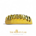 Custom 8pcs Solid Classic with Perm Cuts Grillz: 925 Sterling Silver (Free Mold Kit)