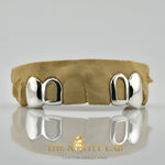 Custom 4pcs Solid Class x Open Face Grillz: 925 Sterling Silver (Free Mold )