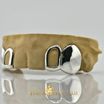 Custom 4pcs Solid Class x Open Face Grillz: 925 Sterling Silver (Free Mold )
