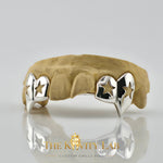 Custom 4pc Open Stars with Extended Fangs Grillz: 925 Sterling Silver (Free Mold Kit)