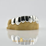 Custom 8pcs Solid Classic with Perm Cuts Grillz: 925 Sterling Silver (Free Mold Kit)