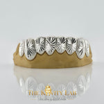 Custom 8pcs Starburst Cuts and Dust Grillz: 925 Sterling Silver (Free Mold Kit)