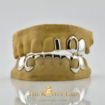Custom 3pcs Gap and 8pcs Front Bar Grillz: 925 Sterling Silver (Free Mold Kit)