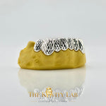 Custom Fit Full Diamond Cuts Grillz: 925 Sterling Silver (Free Mold Kit)
