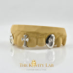 Custom 4pcs 3D Cross Signature Grillz: 925 Sterling Silver (Free Mold Kit)