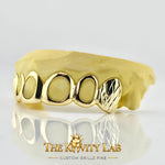 Custom 6pcs Diamond Cut and Open Face Grillz: 925 Sterling Silver (Free Mold Kit)