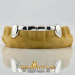 Custom 6pcs Front Bar Style Grillz: 925 Sterling Silver ( Free Mold Kit)