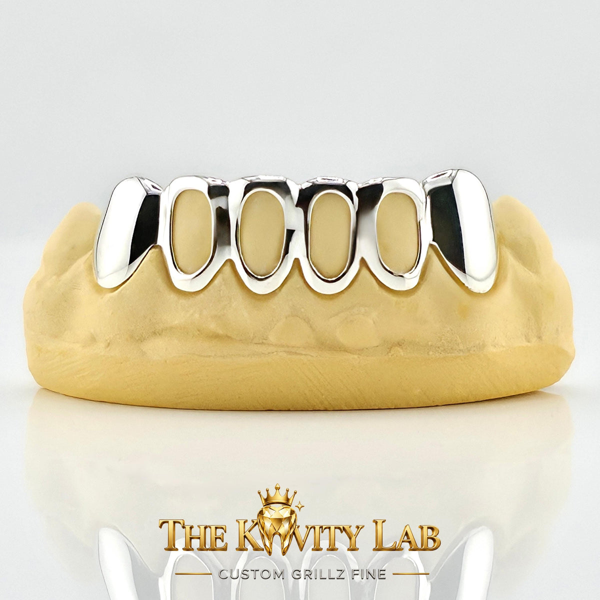 Custom 6pcs Open Face Grillz: 925 Sterling Silver (Free Mold Kit)