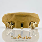 Custom 6pcs 3D Star x Open Face Grillz: 925 Sterling Silver (Free Mold Kit)