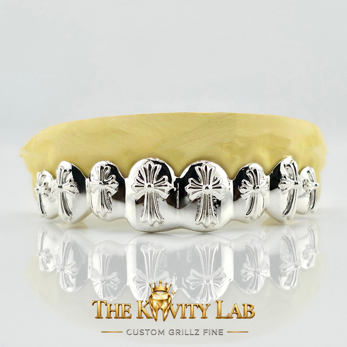Custom Fit 3D Cross GRILLZ: 925 Sterling Silver (Free Mold Kit)