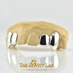 Custom 4pcs Solid with Small Fangs Grillz: 925 Sterling Silver (Free Mold Kit)