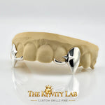 Custom 4pcs Star x Extended Fangs Grillz: 925 Sterling Silver (Free Mold Kit)