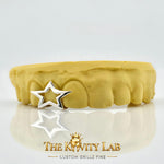 Custom 3pcs with 3D Star Design Grillz: 925 Sterling Silver (Free Mold Kit)