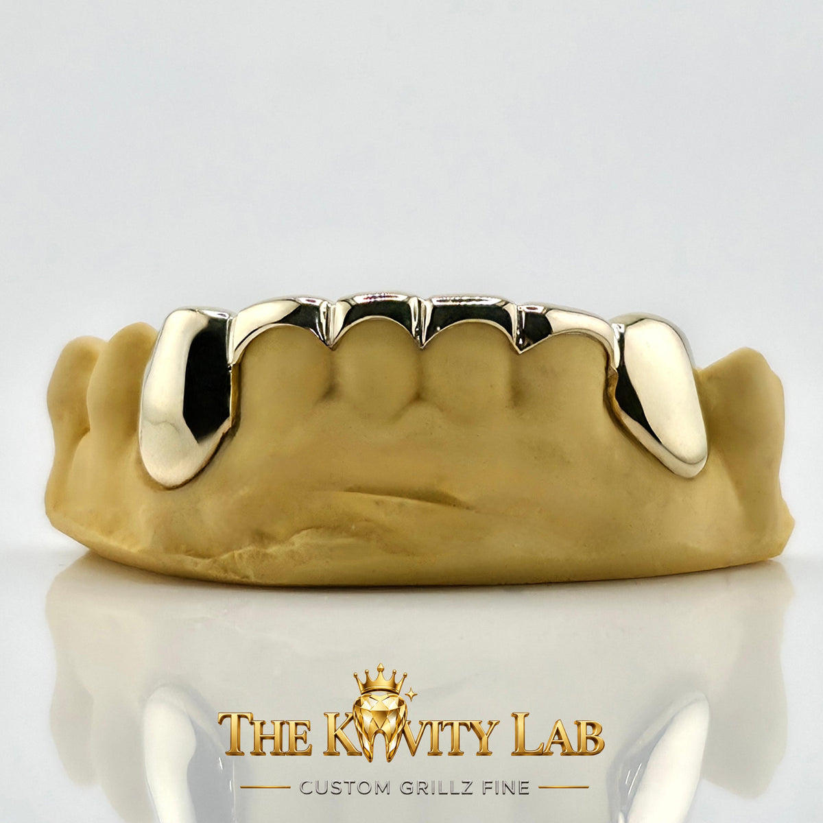 Custom 6pc Curved Front Bar Grillz: 925 Sterling Silver (Free Mold Kit)