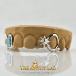 Custom 6pcs Galaxy Enamel Star Grillz: 925 Sterling Silver ( Free Mold Kit)