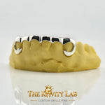 Custom 6pc Curved Front Bar Style Grillz: 925 Sterling Silver (Free Mold Kit)