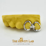 Custom 2pcs Open Face x Star Grillz: 925 Sterling Silver (Free Mold Kit)