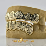 Custom 6pcs Diamond Cuts and Dust Box Grillz: 925 Sterling Silver (Free Mold Kit)