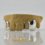 Custom 4pcs Solid Class x Open Face Grillz: 925 Sterling Silver (Free Mold )
