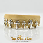 Custom 8pcs Faith Over Flash Grillz: 925 Sterling Silver ( Free Mold Kit)