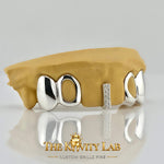 Custom 6pcs Moissainte Gap Grillz: 925 Sterling Silver (Free Mold Kit)