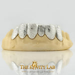Custom 6pcs Full Diamond Dust Grillz: 925 Sterling Silver (Free Mold Kit)