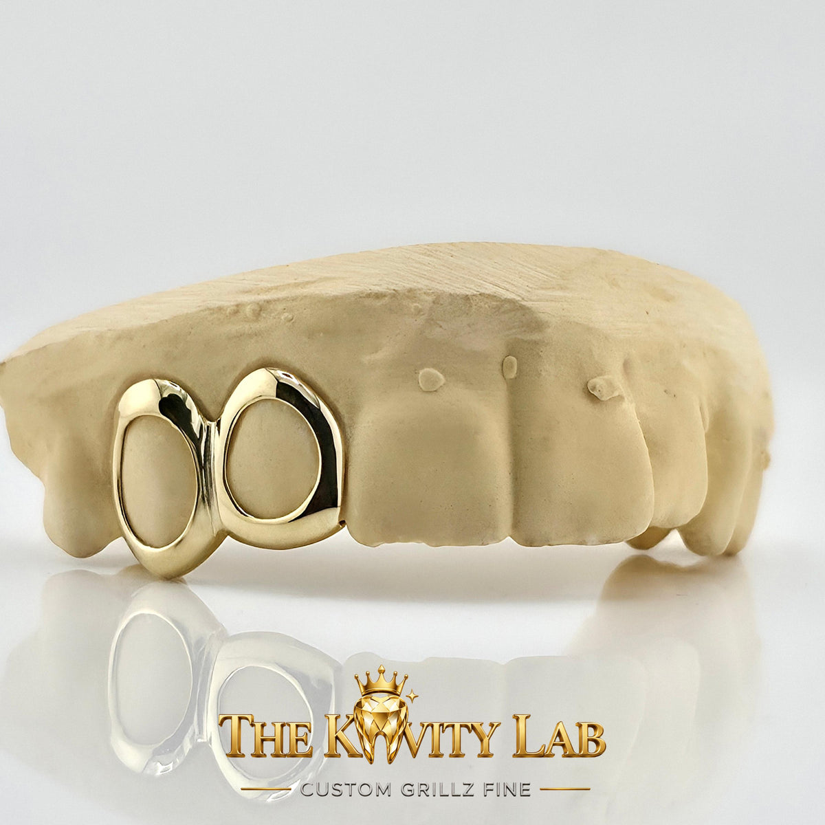 Custom 2pcs Open Face Grillz: 925 Sterling Silver (Free Mold Kit)