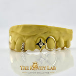 Custom 6pcs 3D Star x Gap Filler Grillz: 925 Sterling Silver (Free Mold Kit)