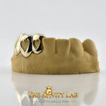 Custom 3pcs Open Hearts x Diamond Cut Grillz: 925 Sterling Silver (Free Mold Kit)