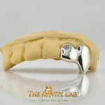 Custom 2pcs Solid & Extended Fangs Grillz: 925 Sterling Silver (Free Mold Kit)