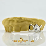 Custom 3pcs Open Face x Starburst Cuts Grillz: 925 Sterling Silver (Free Mold Kit)