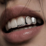 Custom 3pcs Diamond Cuts & Open-Face Grillz : 925 Sterling Silver (Free Mold Kit)