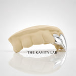 Custom 2pcs Solid & Extended Fangs Grillz: 925 Sterling Silver (Free Mold Kit)