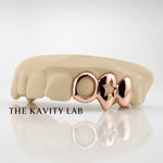 Custom 3pcs Open-Face, Star Cutout & Solid Grillz: 925 Sterling Silver (Free Mold Kit)