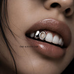 Custom 2pcs Solid x Open Face Grillz: 925 Sterling Silver (Free Mold Kit)