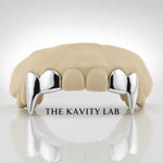 Custom 4pcs Supper Long Fangs Grillz: 925 Sterling Silver (Free Mold Kit)