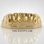 Custom 8pcs Starburst Cuts and Dust Grillz: 925 Sterling Silver (Free Mold Kit)