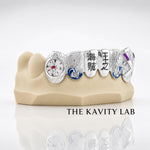 Custom 6pcs Pirate King and Enamel Painting Grillz: 925 Sterling Silver (Free Mold Kit)