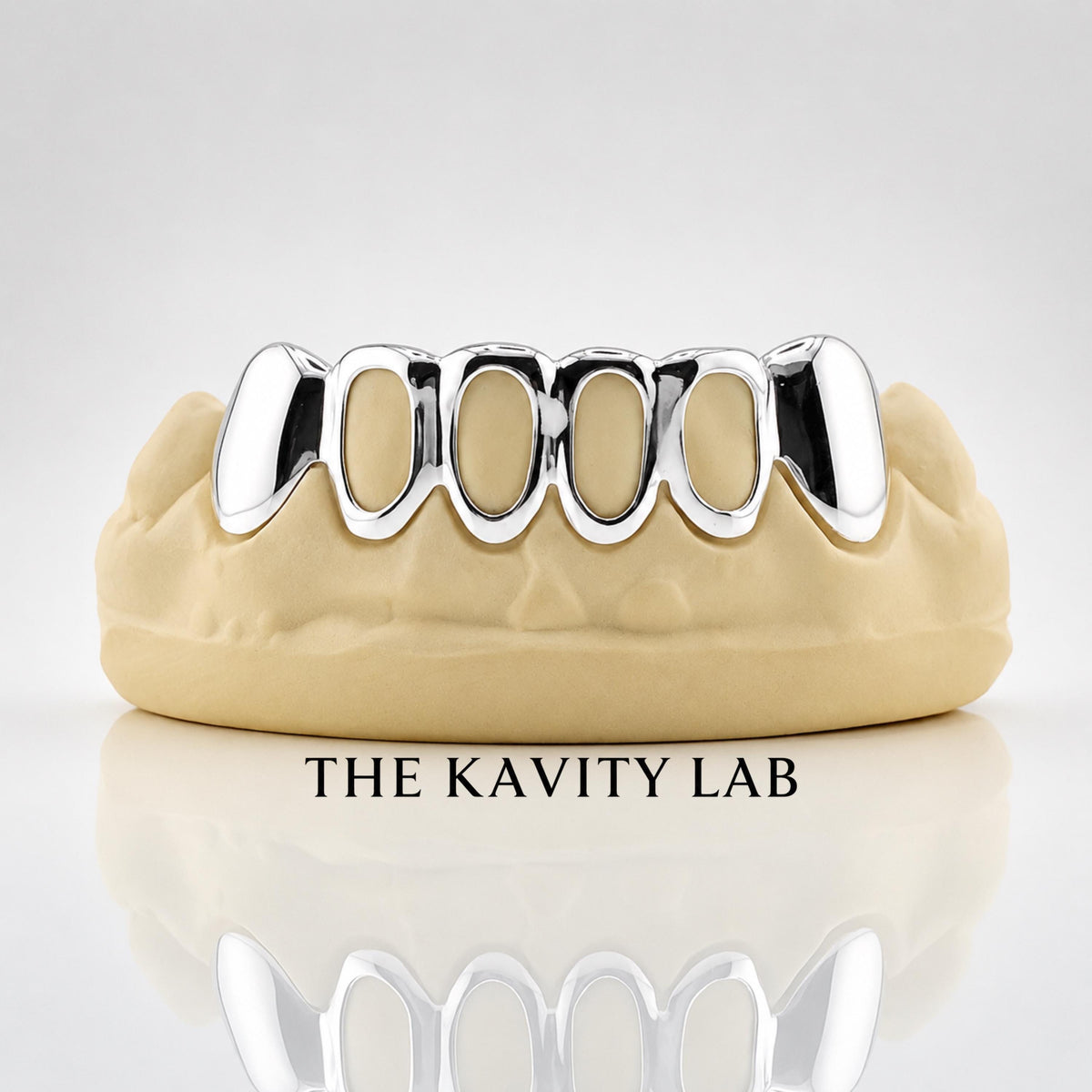 Custom 6pcs Open Face Grillz: 925 Sterling Silver (Free Mold Kit)