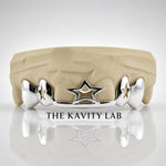 Custom 6pcs 3D Star with Open Star Grillz: 925 Sterling Silver (Free Mold Kit)